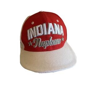 Leader of the Game Indiana Naptown Snapback‎ Hat Red White Indianapolis Cap